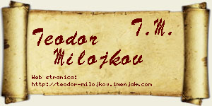Teodor Milojkov vizit kartica